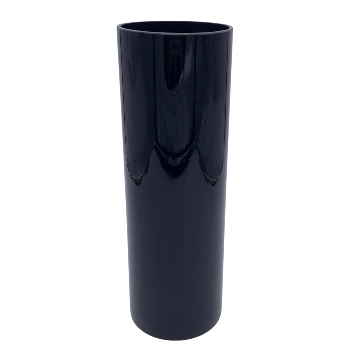 12" Black Cylinder Vase Monogram Collection