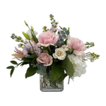 Baby's First Bloom Fresh Flower Hand-Tied Bouquet + Vase
