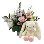 Baby's First Bloom Fresh Flower Hand-Tied Bouquet + Vase
