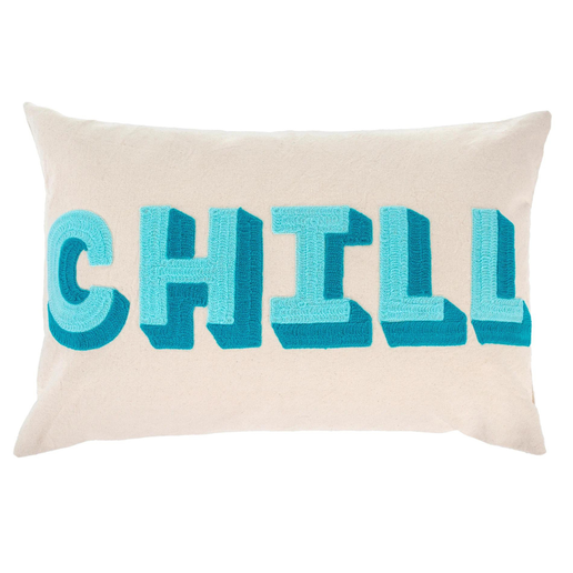 Chill Embroidered Pillow