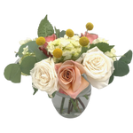 Jardin Blooms Fresh Flower Hand-Tied Bouquet + Vase
