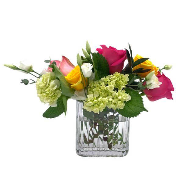 Bijou Blooms Fresh Flower Hand-Tied Bouquet + Vase