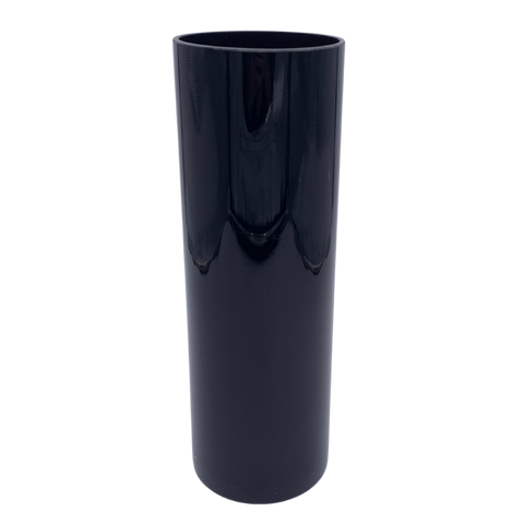 12" Black Cylinder Vase Monogram Collection