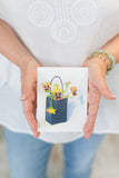 Bag Lady Greeting Cards package of 4 with envelopes, 4 separate designs